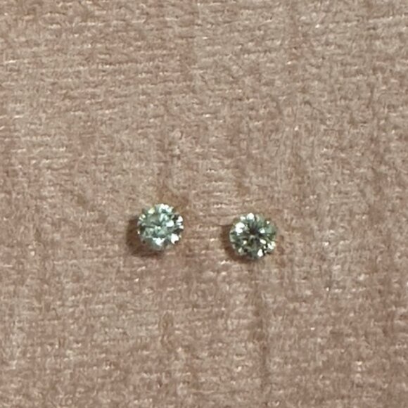 Ross-Simons Round CZ Stud Earrings in 14kt Yellow Gold - Picture 5 of 7